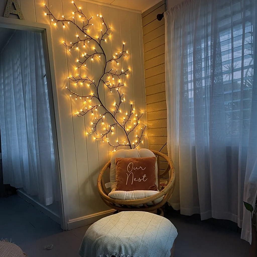Bendable Willow Tree Branch LED Lights | Assorted Color Decorative Wall Light | 1 Pack | Wall Decor