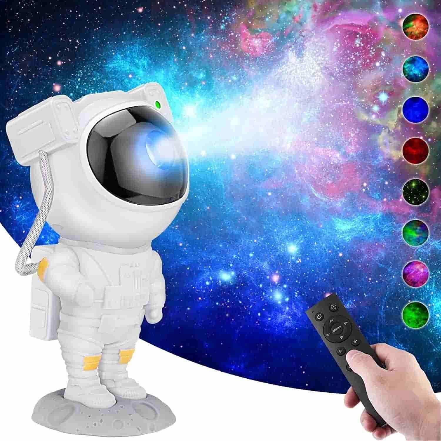 Astronaut Galaxy Projector with 360° Rotating Head & Remote Control | Night Light for Kids & Home Décor