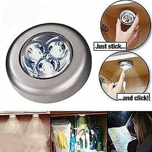 Stick-On Touch LED Lamps | Tap to Light | Battery Operated for Bedroom, Closet, Kitchen | Pack of 2