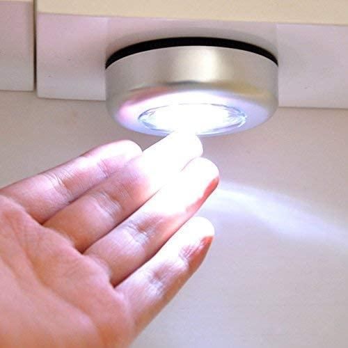 Stick-On Touch LED Lamps | Tap to Light | Battery Operated for Bedroom, Closet, Kitchen | Pack of 2