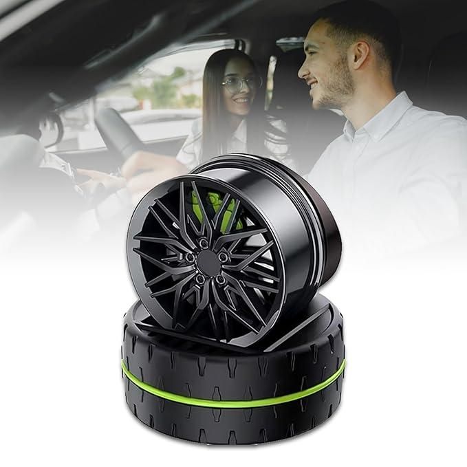 Car Aromatherapy Solar Wheel Perfume | Metal Body Rotating Dashboard Fragrance Diffuser | Pack of 1
