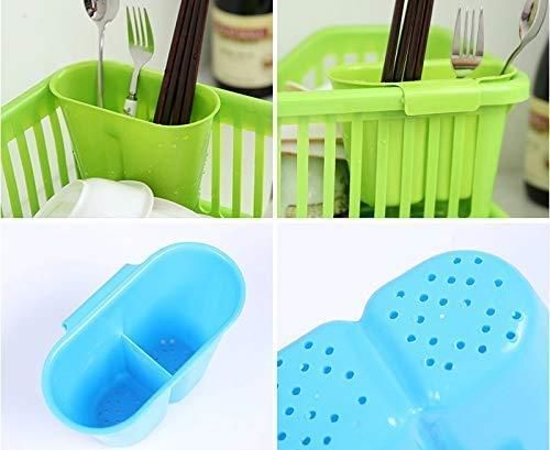 Multipurpose 3-in-1 Kitchen Dish Drainer Rack | Plate, Cup & Cutlery Organizer | Durable Plastic | Pack of 1
