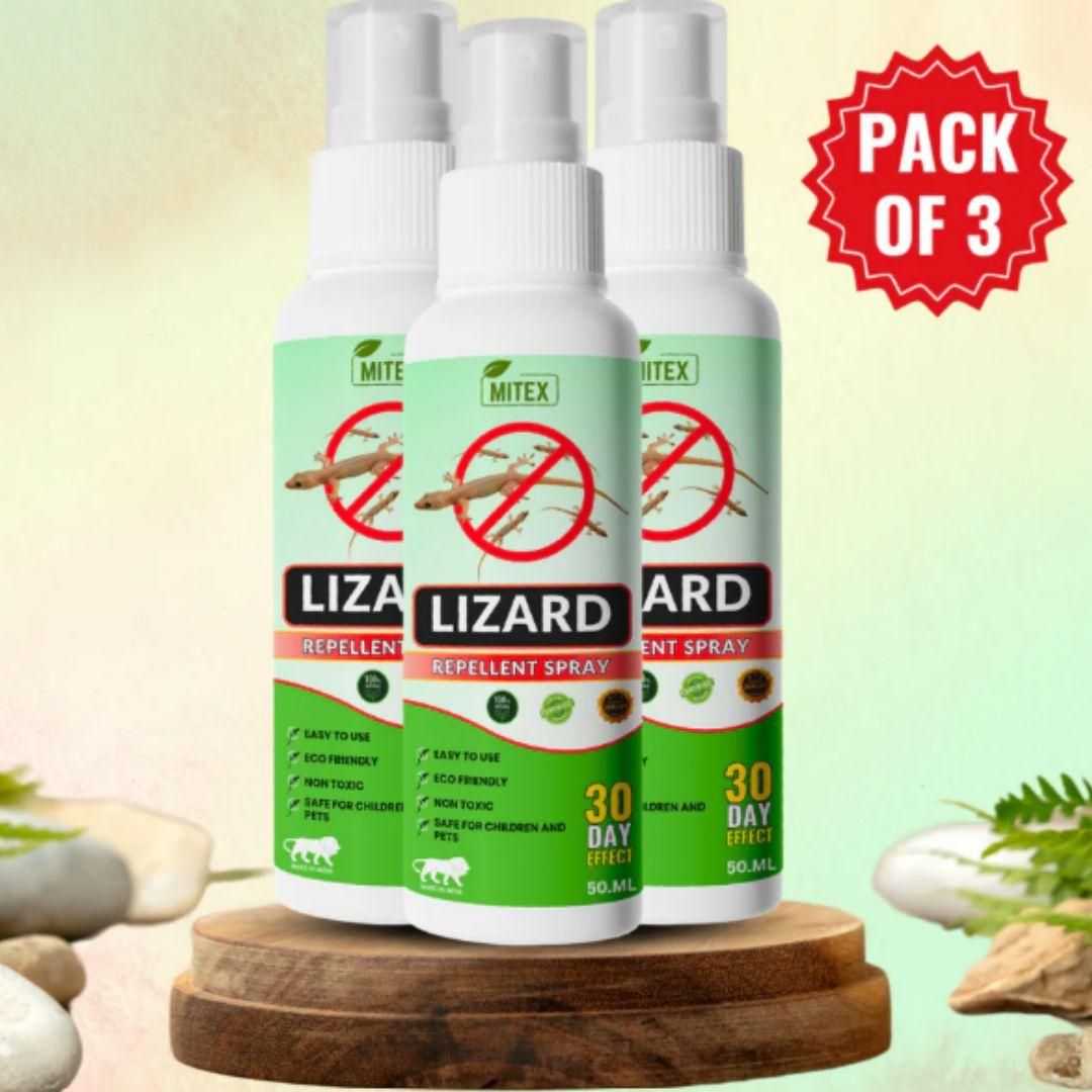 Natural Lizard Repellent Spray | Safe & Effective Indoor Use | 50ML Bottles (Pack of 3)