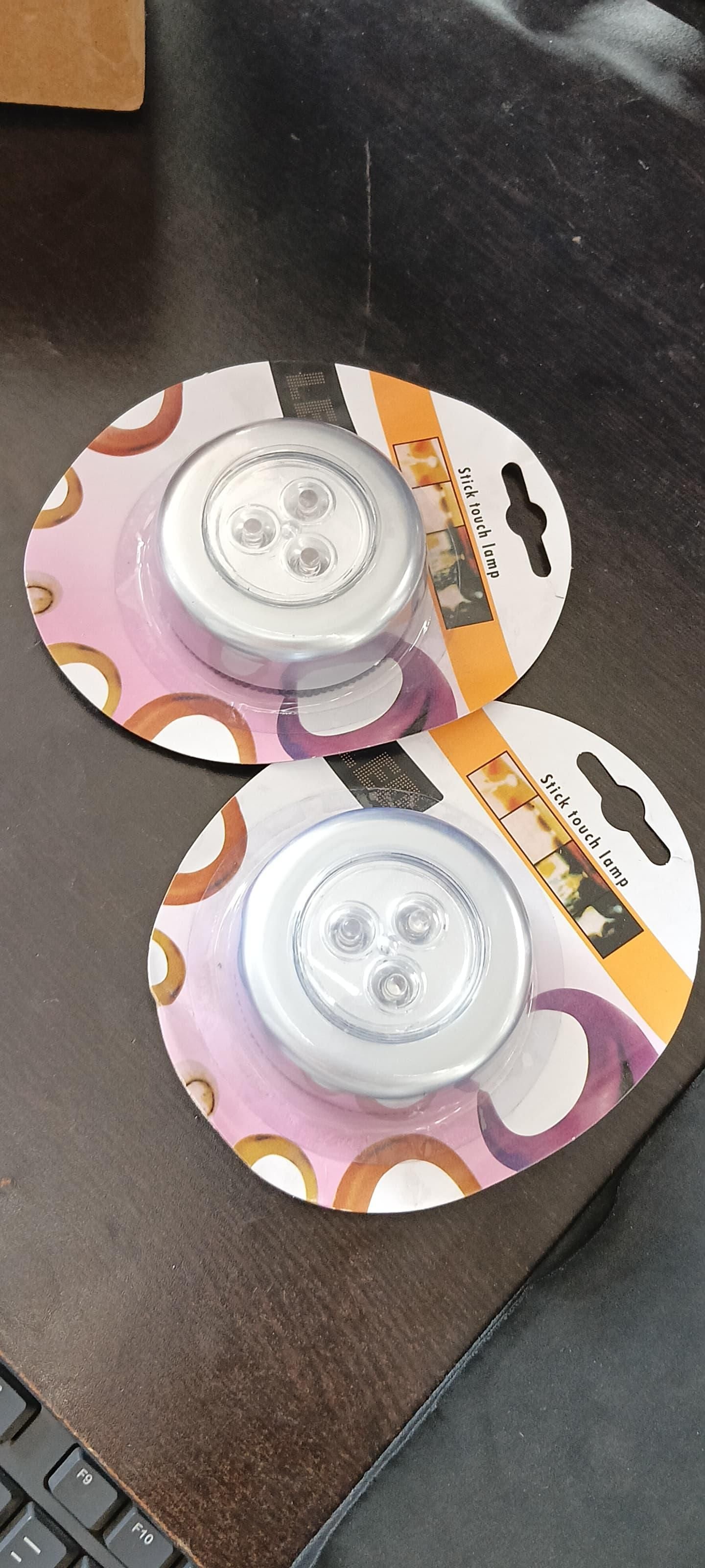 Stick-On Touch LED Lamps | Tap to Light | Battery Operated for Bedroom, Closet, Kitchen | Pack of 2