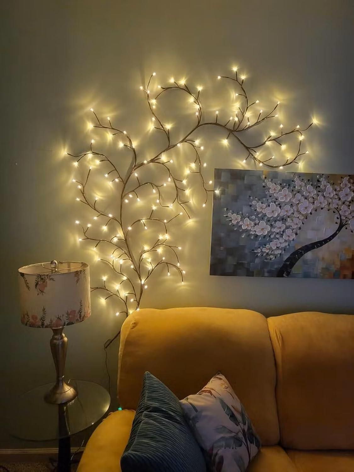 Bendable Willow Tree Branch LED Lights | Assorted Color Decorative Wall Light | 1 Pack | Wall Decor