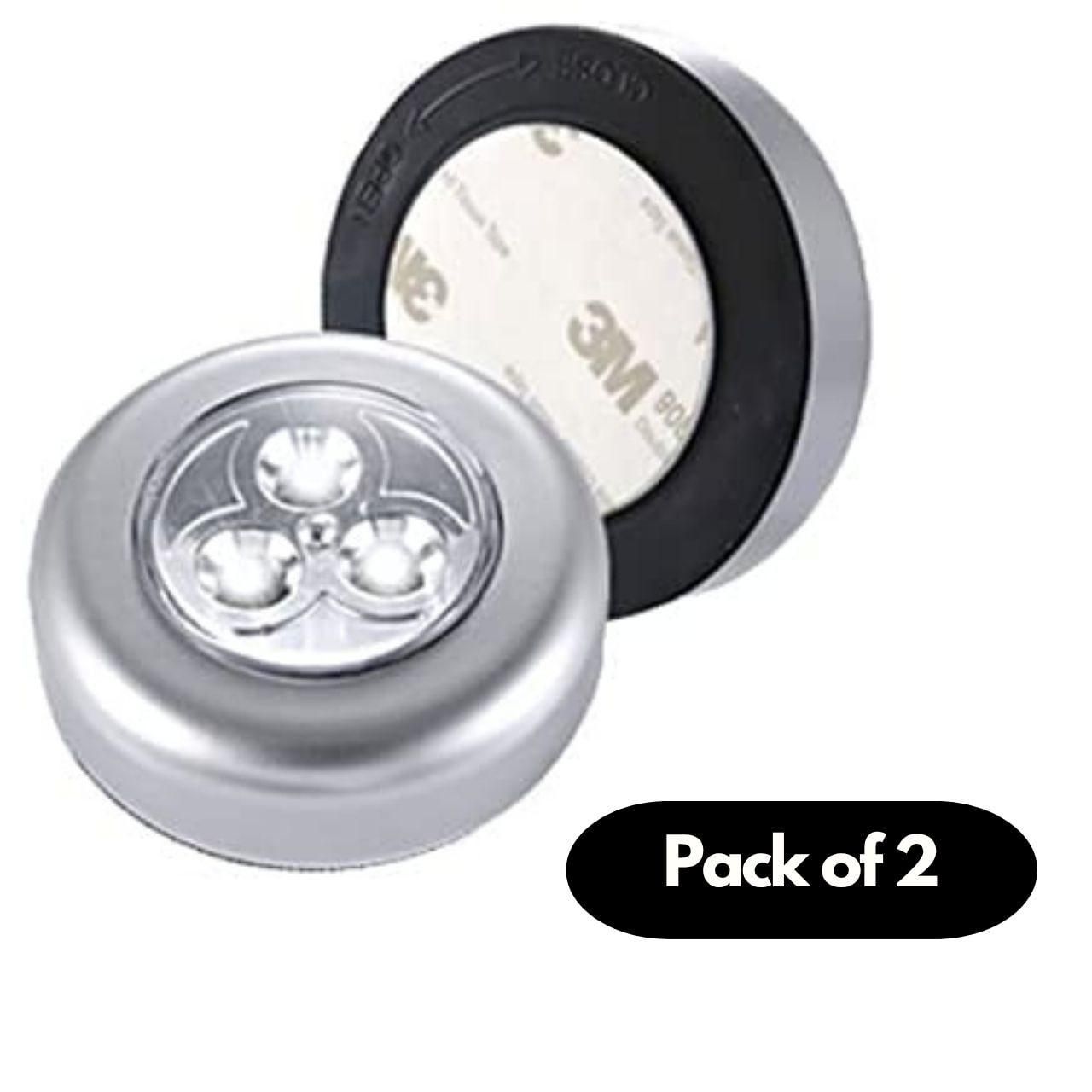 Stick-On Touch LED Lamps | Tap to Light | Battery Operated for Bedroom, Closet, Kitchen | Pack of 2