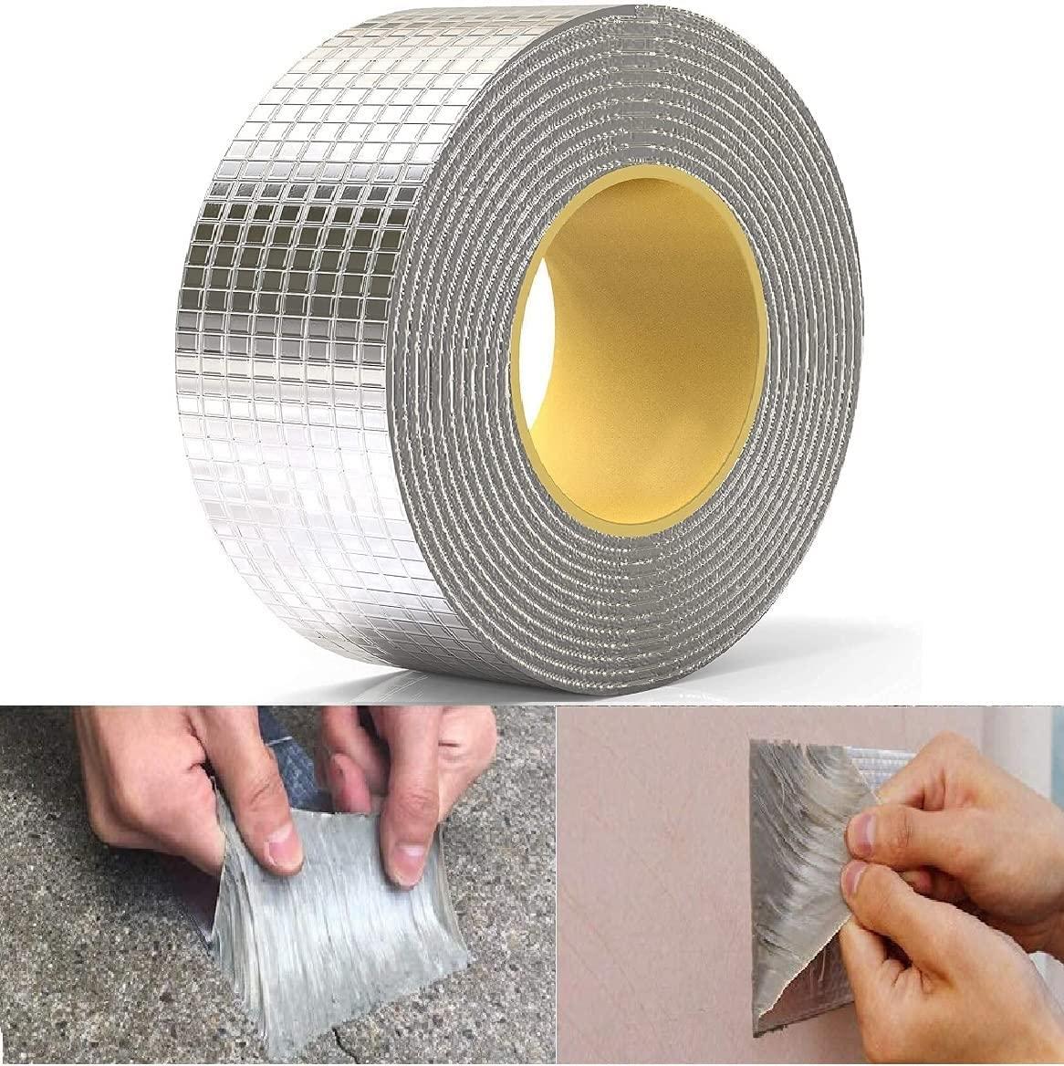 Heavy-Duty Aluminium Foil Sealant Tape | 5 Meter Roll | Waterproof, Heat-Resistant & Anti-Leak Adhesive | Pack of 1