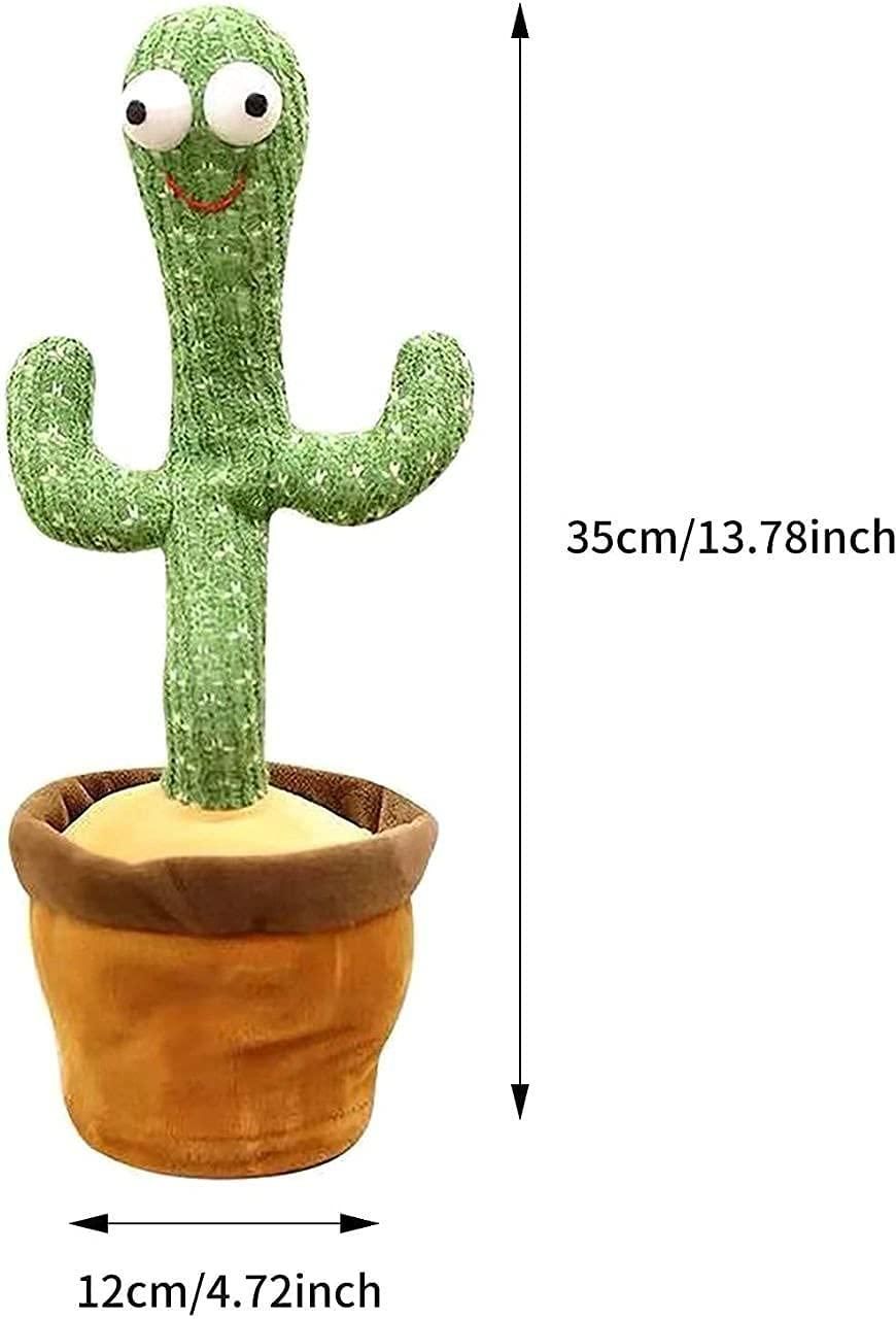 Dancing & Talking Cactus Toy | LED Musical Plush Cactus Mimicry Toy for Kids | Battery Operated | Pack of 1