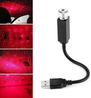 Star Fancy USB Night Light – Flexible Laser Projection Lamp with Multiple Lighting Effects | Atmosphere Lamp for Car & Room Décor (Black)