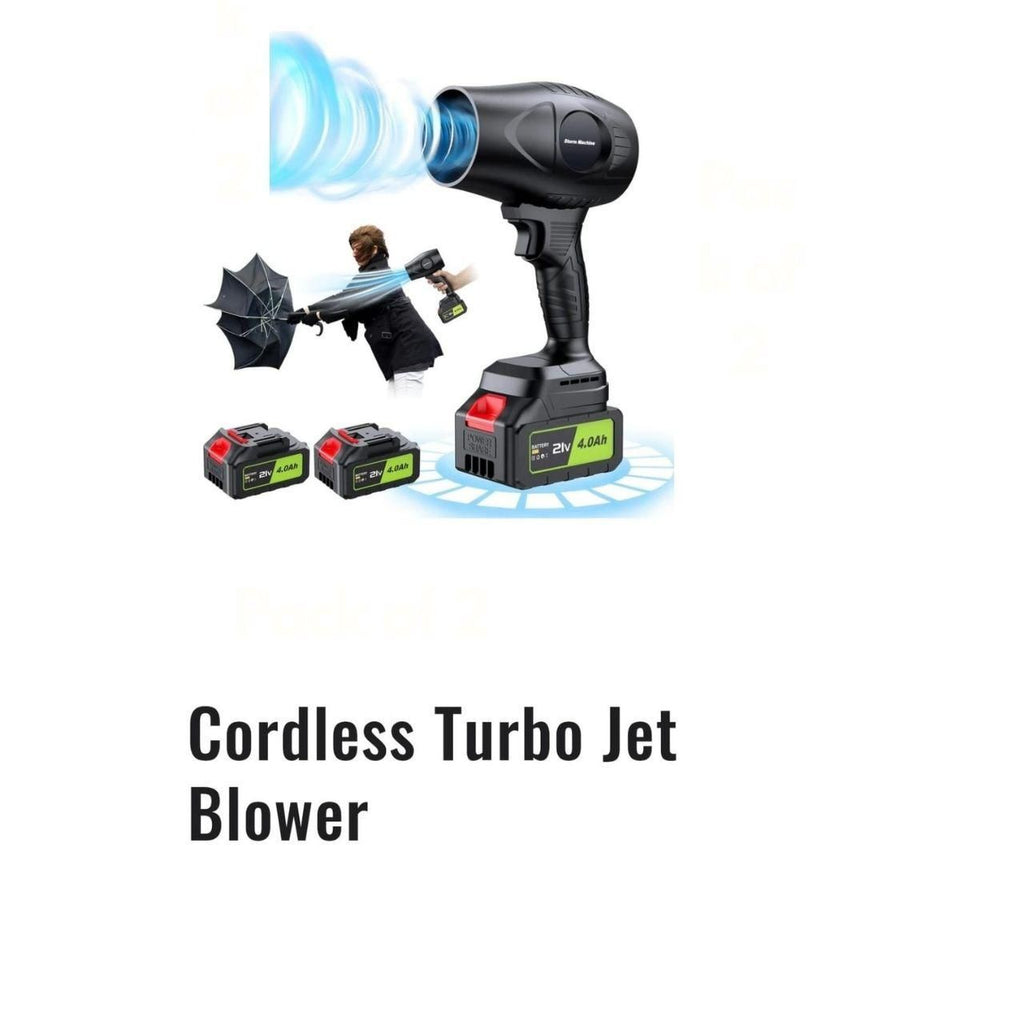 Cordless Turbo Jet Blower – Powerful Handheld Electric Air Blower for Dust, Car Wash & Snow Removal (1 Pc)