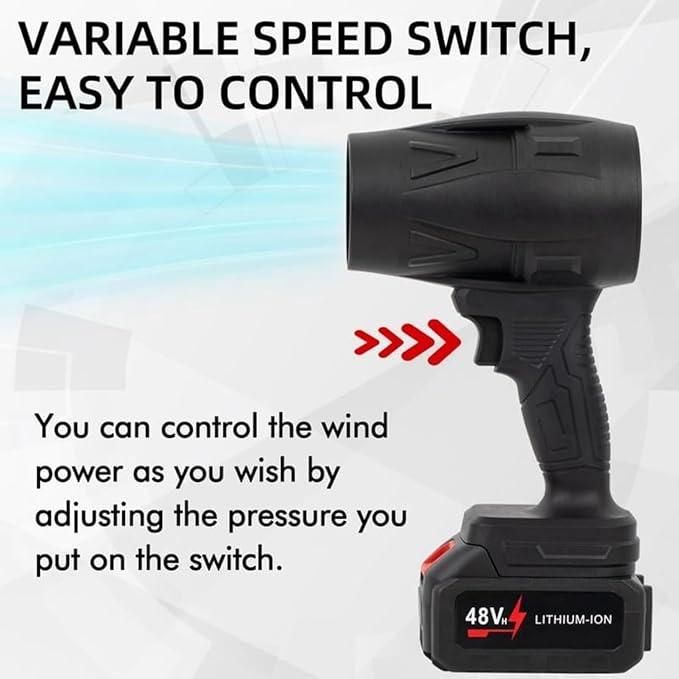 Cordless Turbo Jet Blower – Powerful Handheld Electric Air Blower for Dust, Car Wash & Snow Removal (1 Pc)