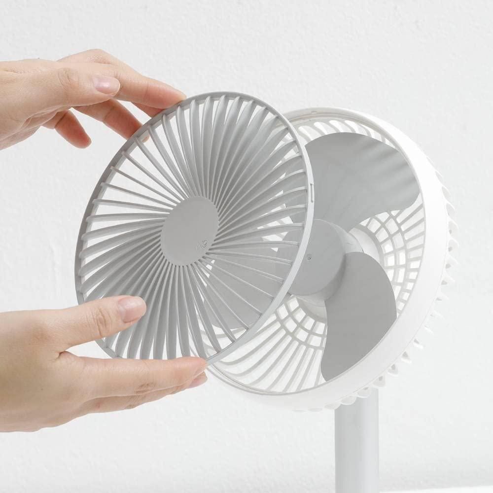 Foldable Rechargeable Pedestal Fan | 4-Speed Telescopic Height Adjustment | Portable & Wireless | Pack of 1 | Dark Green/Black