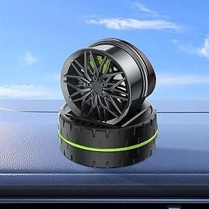 Car Aromatherapy Solar Wheel Perfume | Metal Body Rotating Dashboard Fragrance Diffuser | Pack of 1