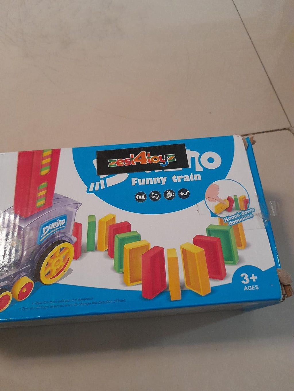 Automatic Train Domino Toy Set for Kids – BPA-Free Plastic, Sound Effects, and 40 Colorful Dominoes (Pack of 1)