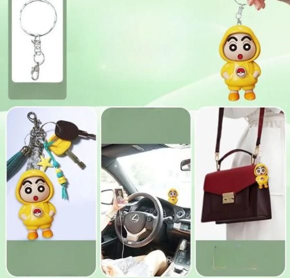 Shinchan Face Changing Keychain – Fun & Expressive PVC Character Keyring (1 Pc)