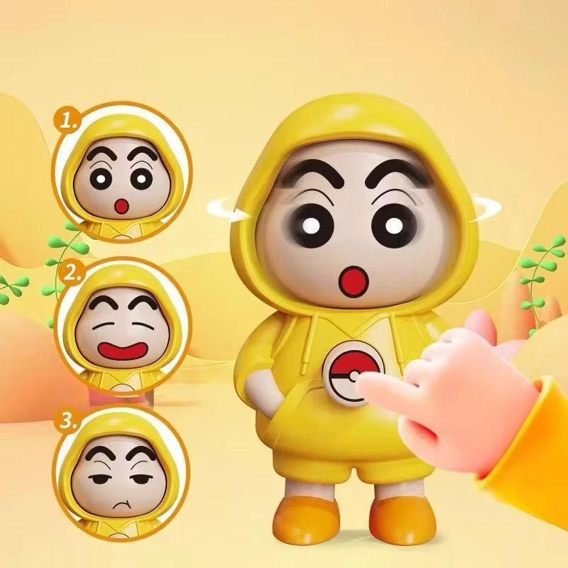 Shinchan Face Changing Keychain – Fun & Expressive PVC Character Keyring (1 Pc)