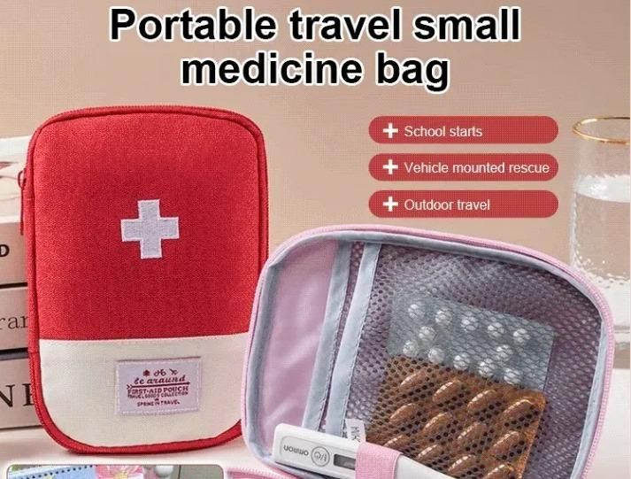 Portable Travel Medicine Bag – Compact First Aid & Pill Organizer Pouch for Men & Women (1 Pc)