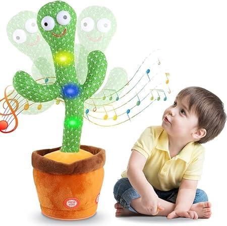 Dancing & Talking Cactus Toy | LED Musical Plush Cactus Mimicry Toy for Kids | Battery Operated | Pack of 1