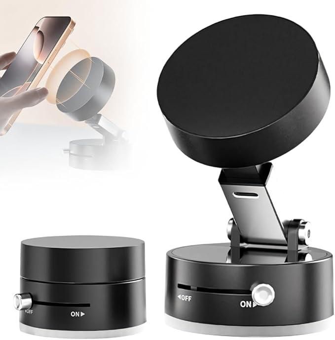 Multifunctional Magnetic Phone Holder | Foldable & 360° Adjustable | Strong Vacuum Suction Mount – 1 Pc