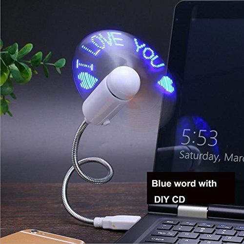Programmable USB LED Message Fan | Custom Text Display with CD Software | Pack of 1