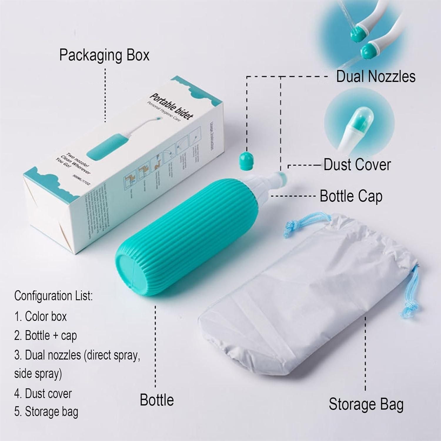 Portable Bidet Bottle Sprayer – 500ml Upside-Down Personal Hygiene Cleaner for Travel & Postpartum Use (Pack of 1)