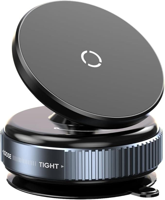 Magnetic Suction Phone Holder – 360° Rotating Mobile Stand for Car, Desk, Kitchen & More (1 Pc)