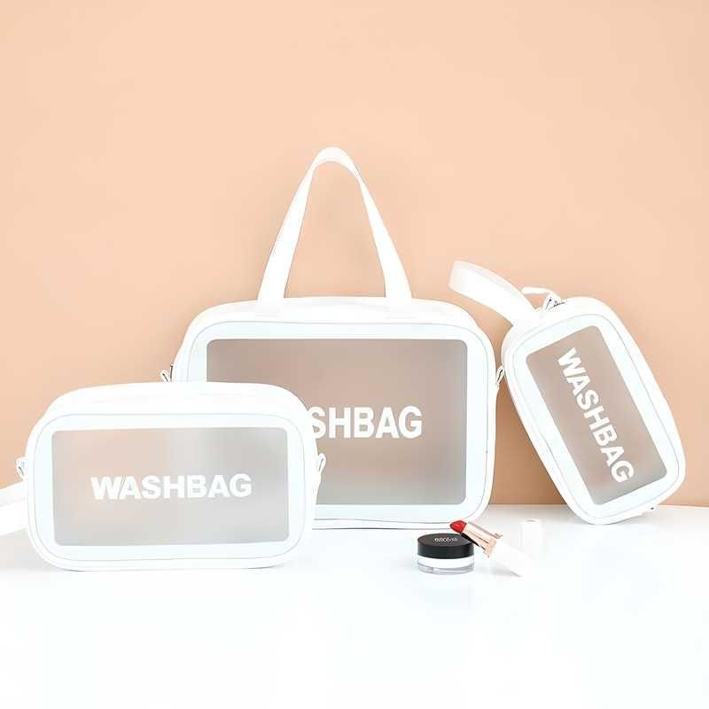 Waterproof Toiletry Travel Bags – Printed PVC Organizer Pouches for Women (Combo of 3)