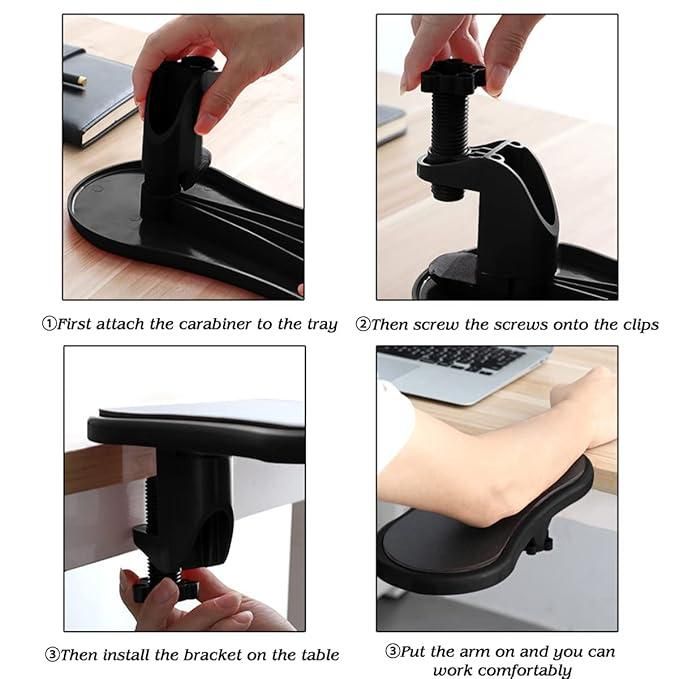 Adjustable Wrist & Arm Support Pad | Ergonomic Desk Extender to rest your Arm | Pack of 1