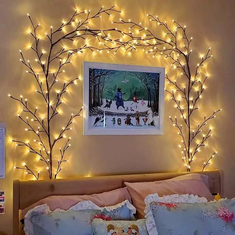Bendable Willow Tree Branch LED Lights | Assorted Color Decorative Wall Light | 1 Pack | Wall Decor