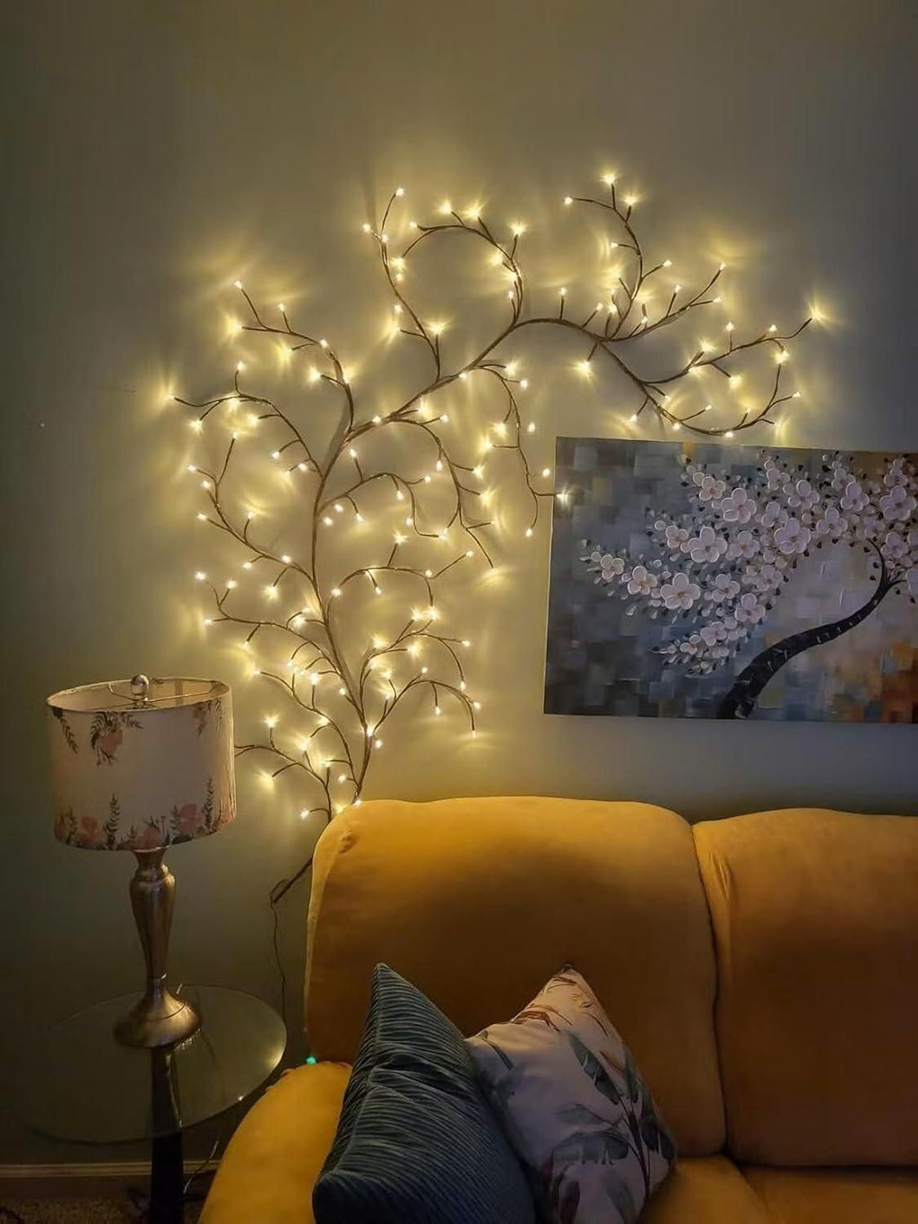 Bendable Willow Tree Branch LED Lights | Assorted Color Decorative Wall Light | 1 Pack | Wall Decor
