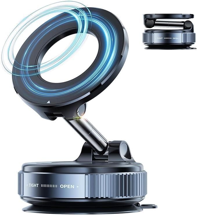 Vacuum Suction Magnetic Bracket | Compact Mobile Holder | Hands-Free Use | 1 Pc