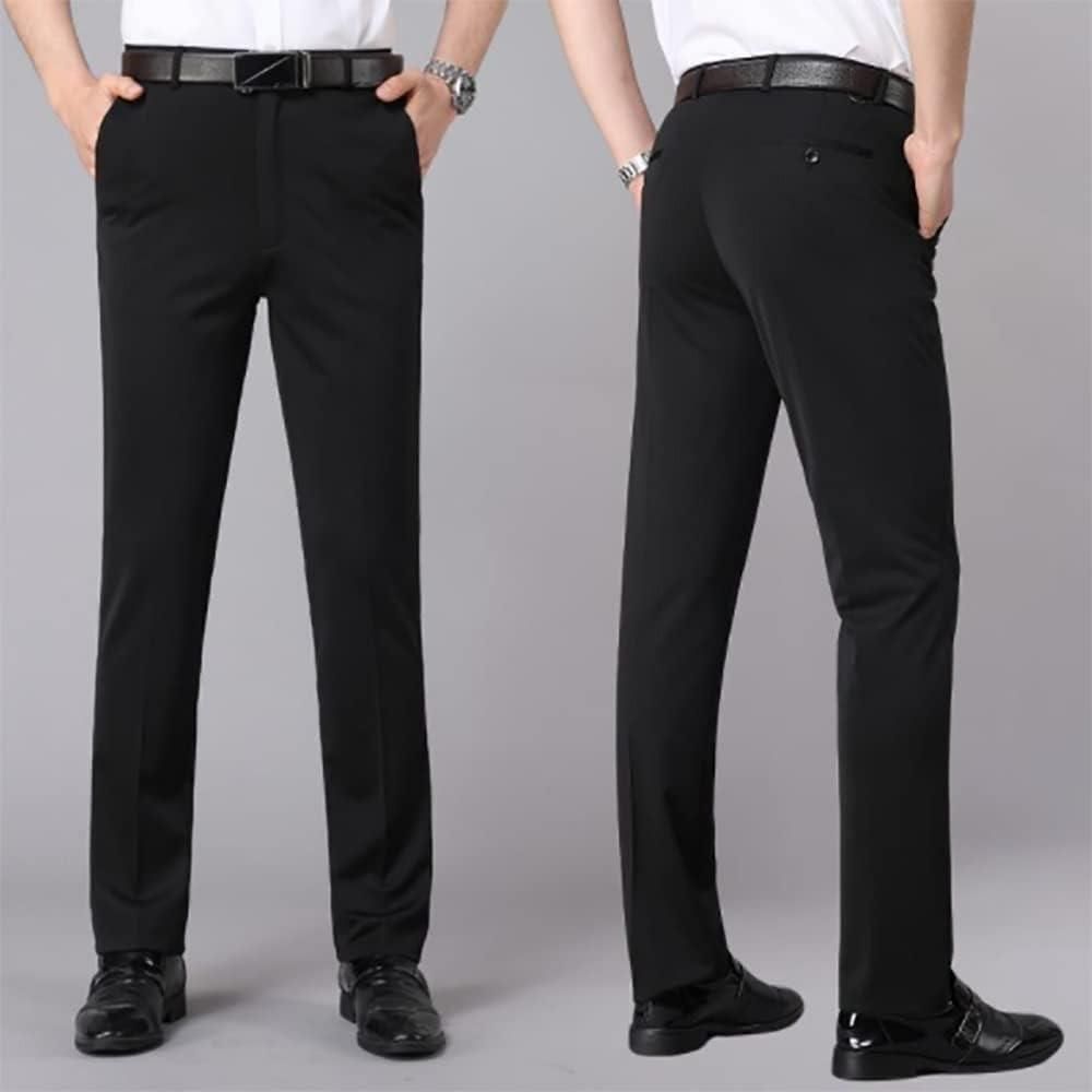 Men’s High Elasticity Classic Cotton Pants | Solid Colors | Comfortable Everyday Wear | Pack of 3