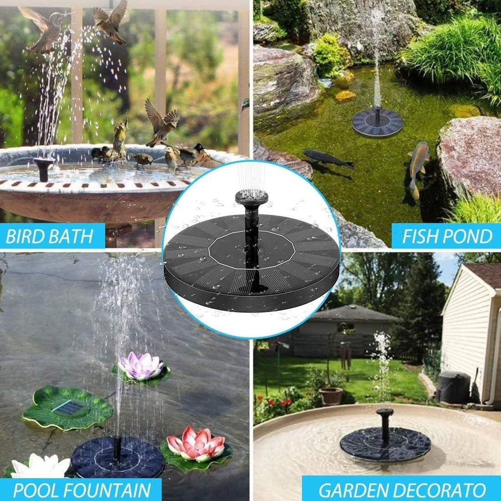Solar Fountain Pump | Floating Solar-Powered Water Pump with 4 Nozzles | Ideal for Bird Baths, Ponds, Pools & Gardens | Pack of 1