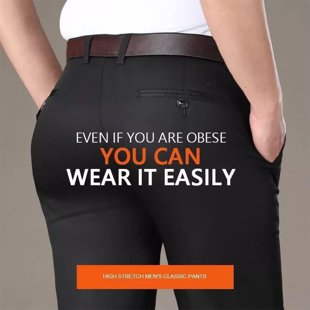 Men’s High Elasticity Classic Cotton Pants | Solid Colors | Comfortable Everyday Wear | Pack of 3