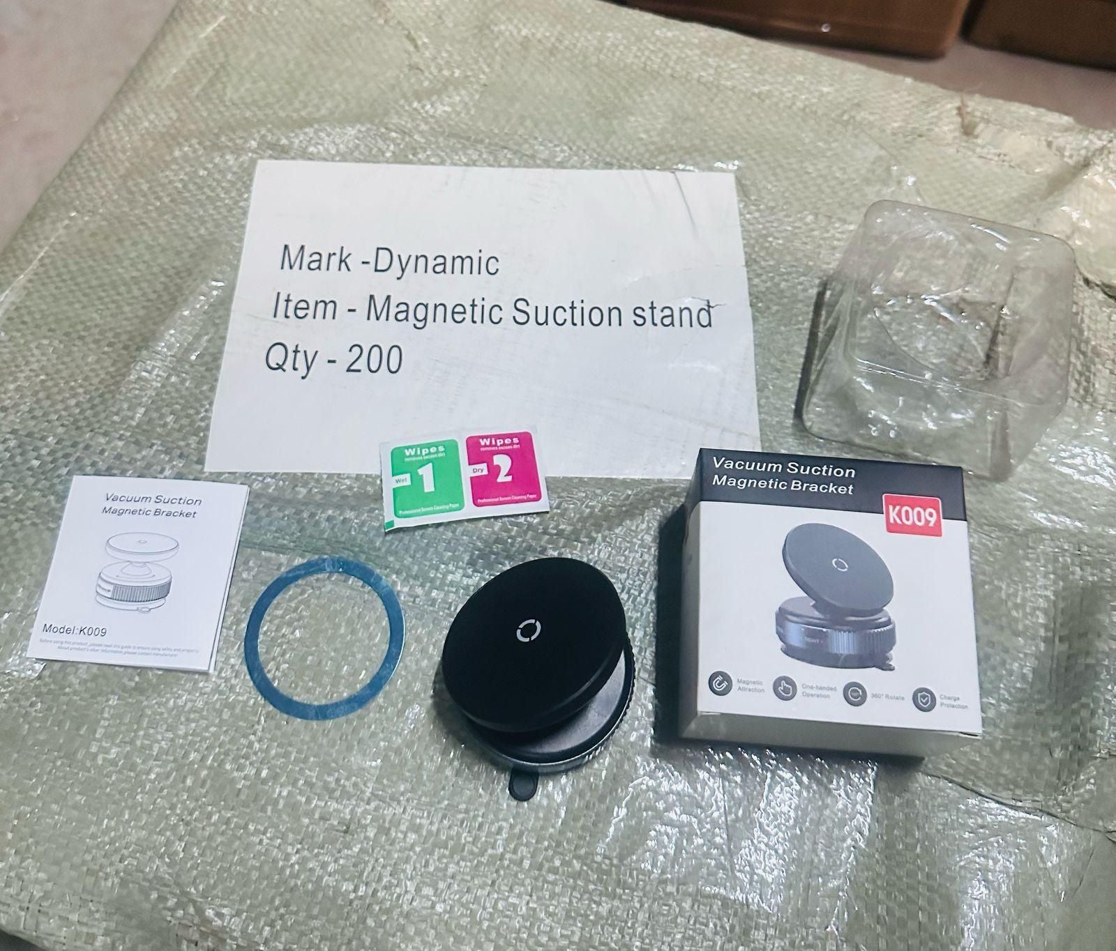 Magnetic Suction Phone Holder – 360° Rotating Mobile Stand for Car, Desk, Kitchen & More (1 Pc)