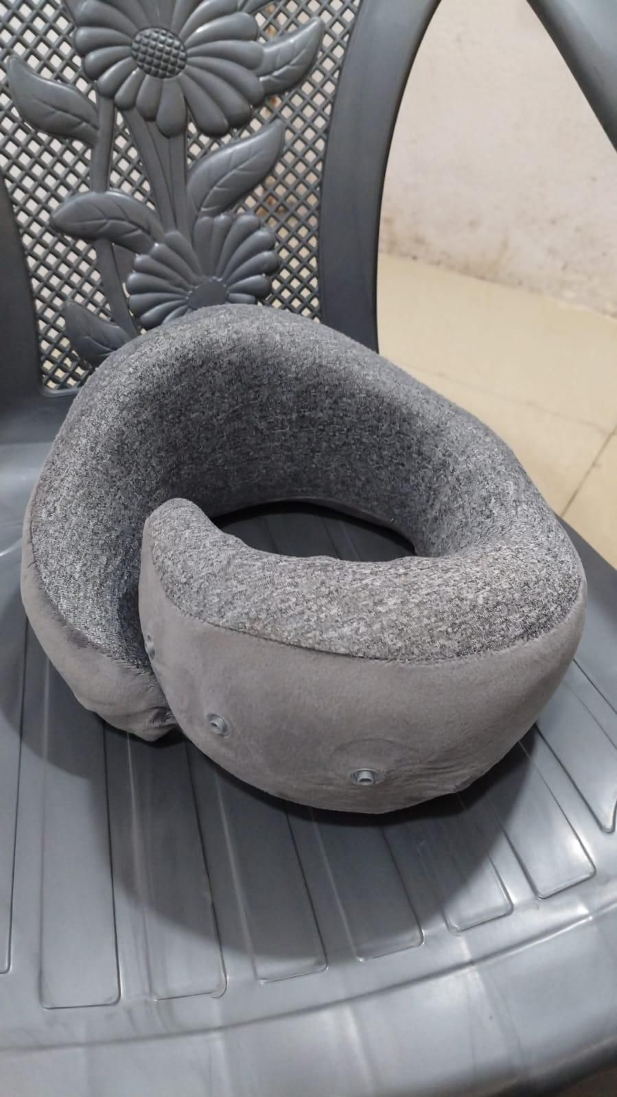 Wander Plus Memory Foam Travel Neck Pillow – Compressible Comfort for Flights & Road Trips (1 Pc)
