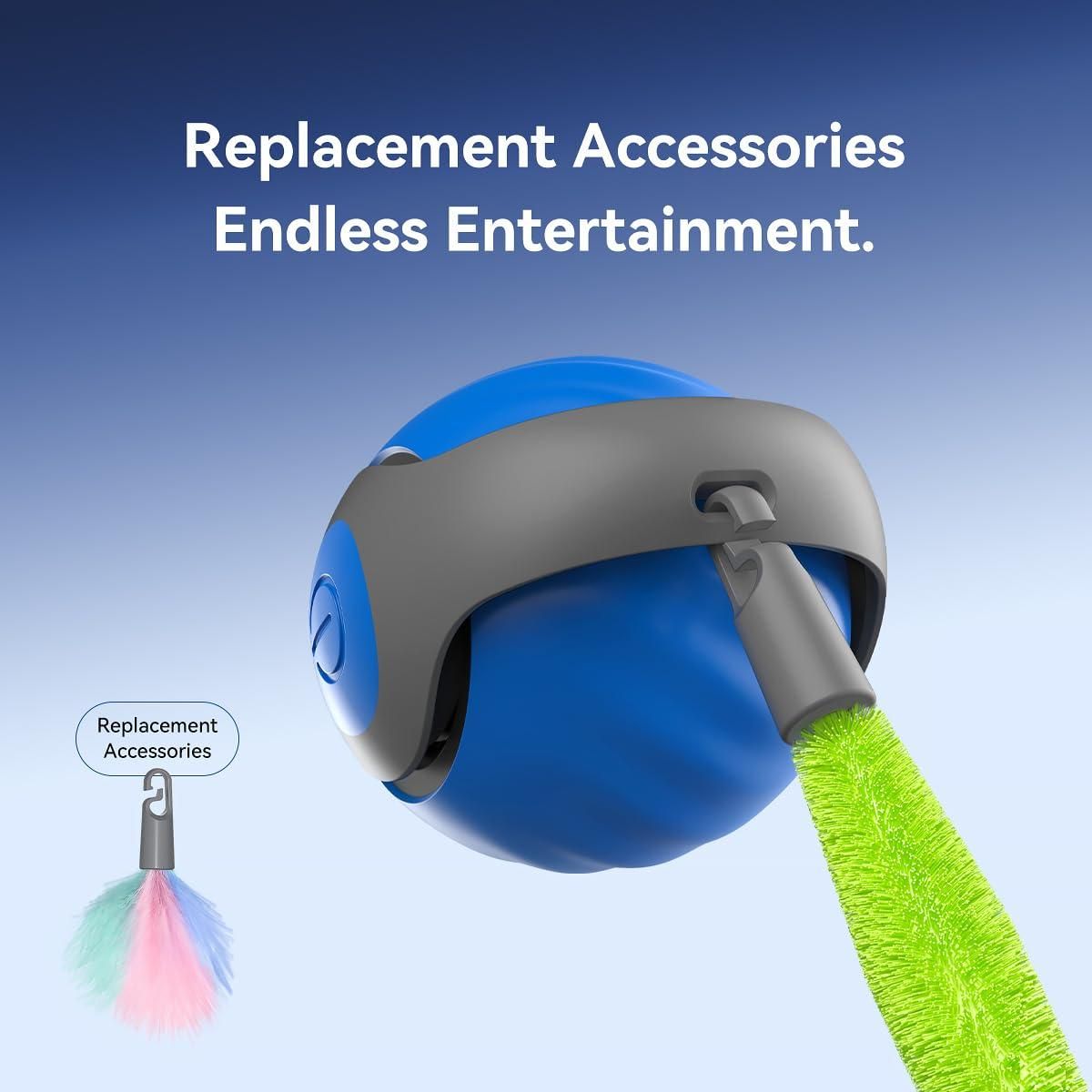 Interactive Rolling Ball Cat/Dog Toy – USB Rechargeable Smart Teaser for Cats & Kittens (Pack of 1)