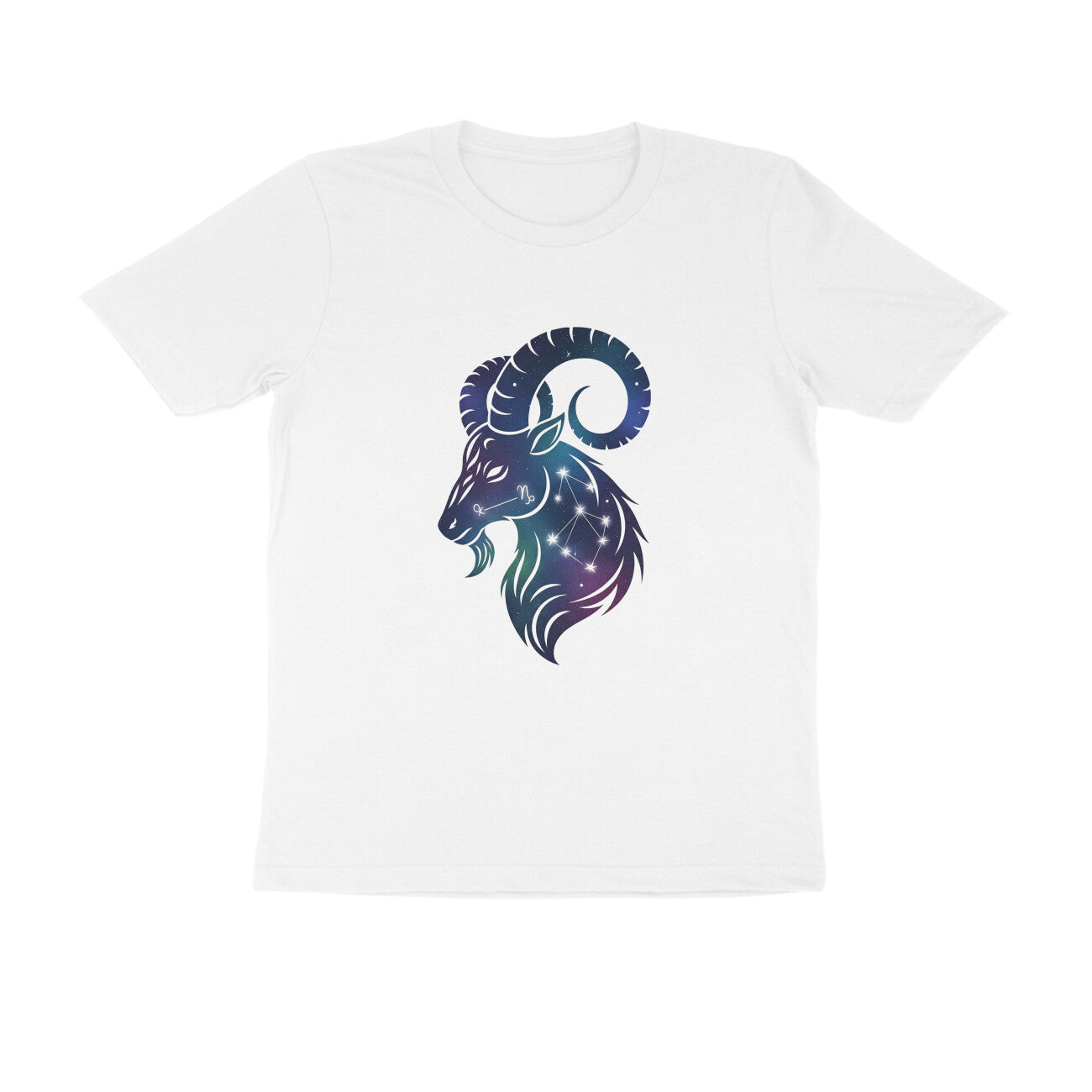 White t-shirt with zodiac print
